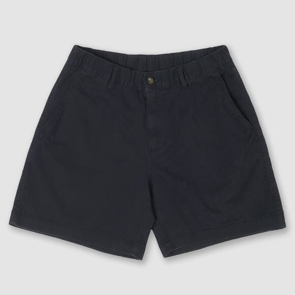 MENS BEARBOTTOM Navy Blue Solid Elastic Waist 5.5" Casual Flat Front Shorts S - Picture 10 of 11